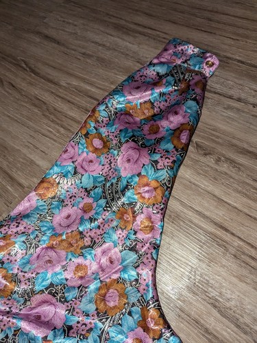 Vintage Rafael Satin Bomber Jacket Y2K Womens Size Small Reversible Floral Black - Picture 7 of 17