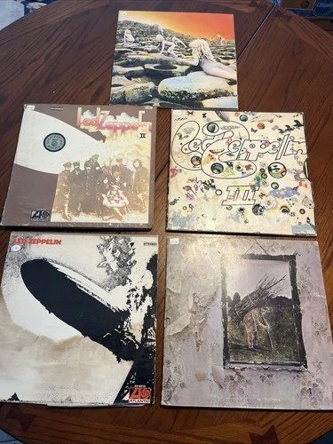 Led Zeppelin Lot of 5 Vinyl Vintage ￼Lp’s I II III IV House Of Holy See Pictures