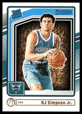 2024-25 Donruss #247 KJ Simpson Jr. Charlotte Hornets Rookie