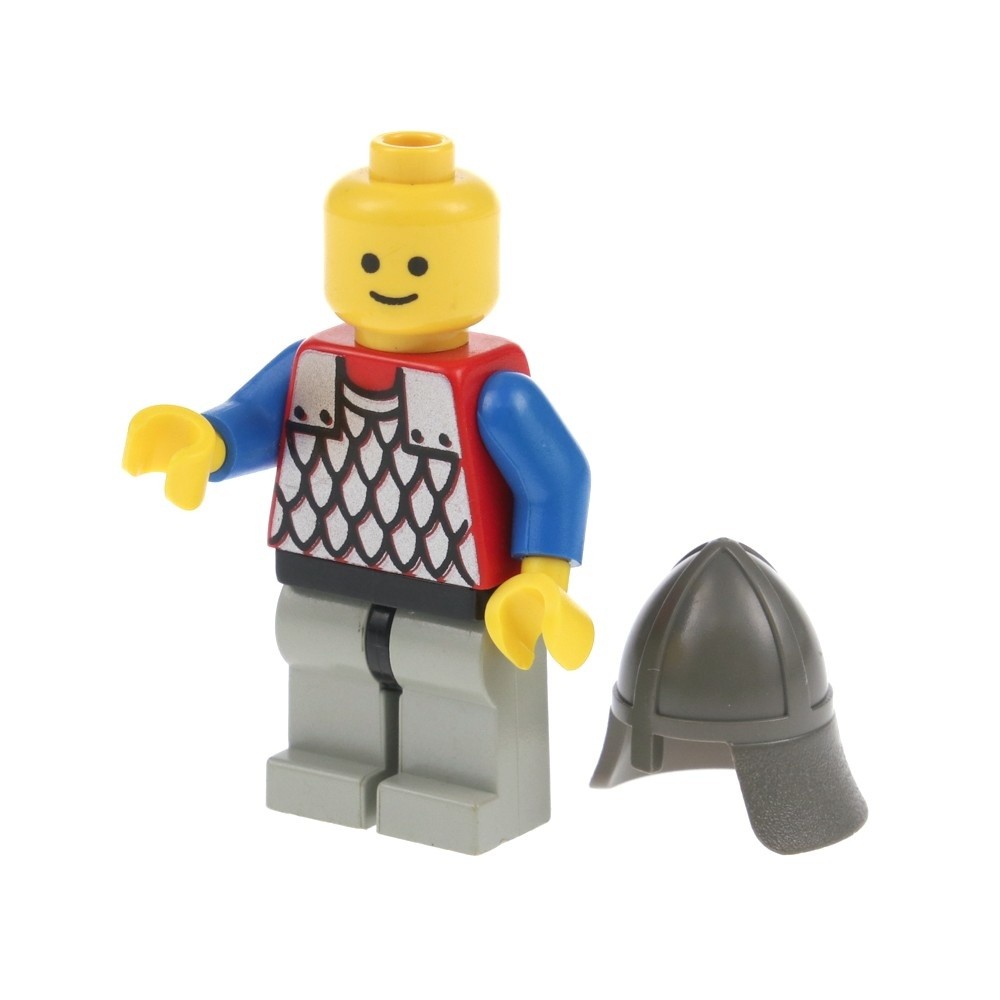 1x LEGO Minifigure Castle Knights Chainmail Tunic Helmet Noppe Empty 6078