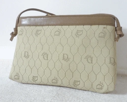 Beauté Christian Dior toile cuir motif nid d'abeille sac à bandoulière diagonale avec