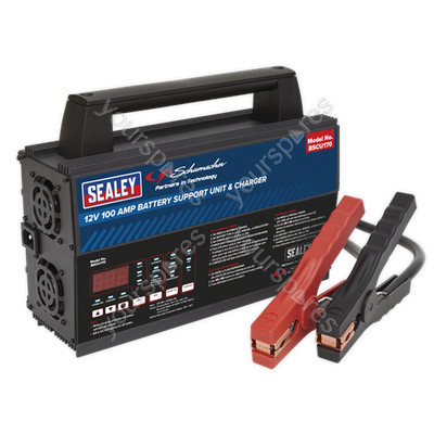 Sealey 12V Battery Support Unit & Ladegerät 100A