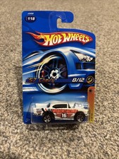 2006 Hot Wheels #118 Track Stars 8/12 ‘57 Chevy White Body 5spk Wheel