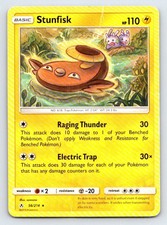 Stunfisk 56/214 Rare Unbroken Bonds Pokemon Damaged