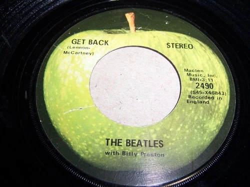 THE BEATLES- GET BACK- 1969 ROCK 7" SINGLE 45 RPM, APPLE 2490 (VG/VG+)