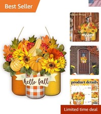 Fall Door Decor Wooden Pumpkin Door Decorations Fall Welcome Sign