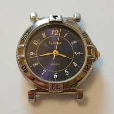 Vtg Carriage By Timex Women's Silver Blue Dial Quartz Watch Case - Corrosion