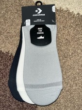 New Converse Black Gray White Microfiber Ultra Low Socks 3 Pk 6-12