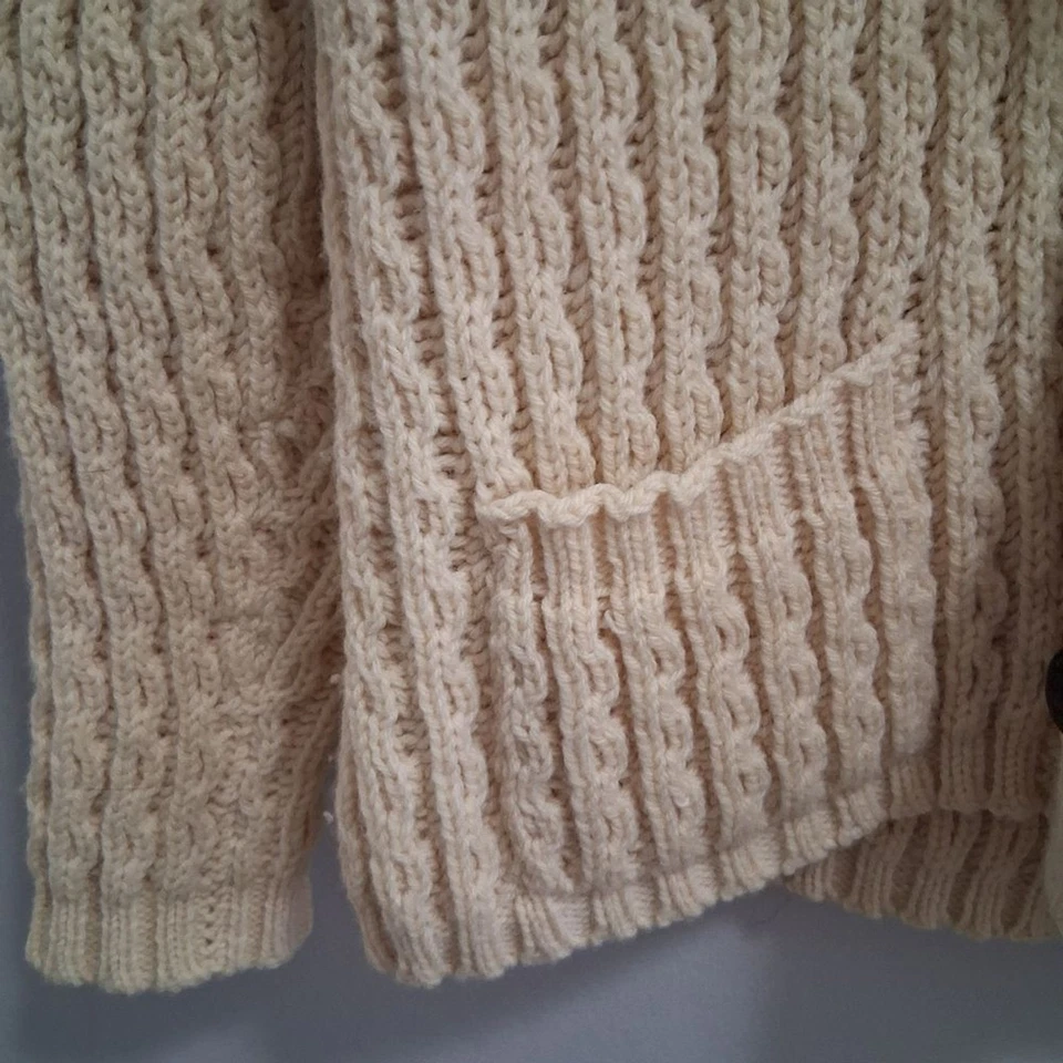 Suéter Pescador de Lana Irlandés Irlandés Irlandés Telar a Mano Una O'Neill Mediano LEER Foto 4 de 4