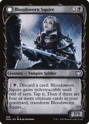 Bloodsworn Squire // Bloodsworn Knight (289) Showcase Innistrad: Crimson Vow MTG