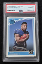 2018 SAQUON BARKLEY Panini RATED ROOKIE Donruss Card-GIANTS-EAGLES-PSA 10. rookie card picture