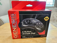 Sega Genesis (CIB) - 6 Button Arcade Pad Retrobit Controller CIB Complete in Box