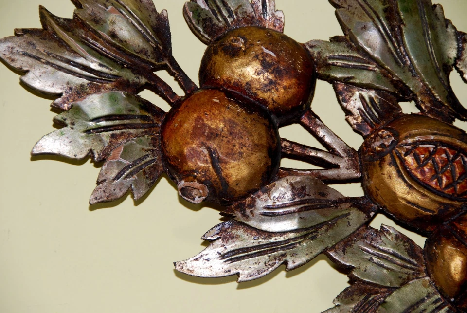 Cimasa Ramo di melograno •Legno intagliato• Vintage - Immagine 3 di 4