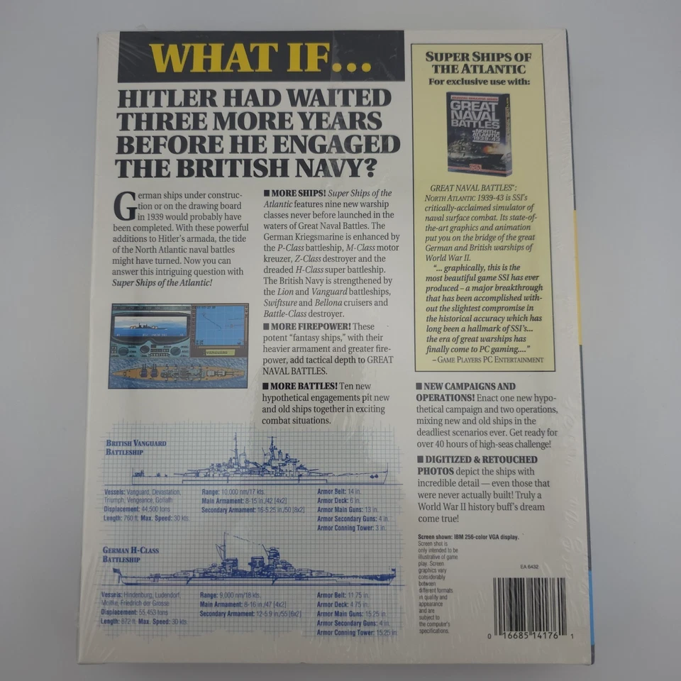 Great Naval Battles: Super Ships of the Atlantic, 1992, Big Box, New & Sealed - Image 3 of 4