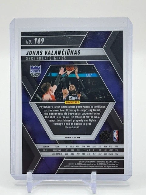 2024-25 Panini  Mosaic White Sparkle Jonas Valanciunas!! Kings - Image 2 of 2