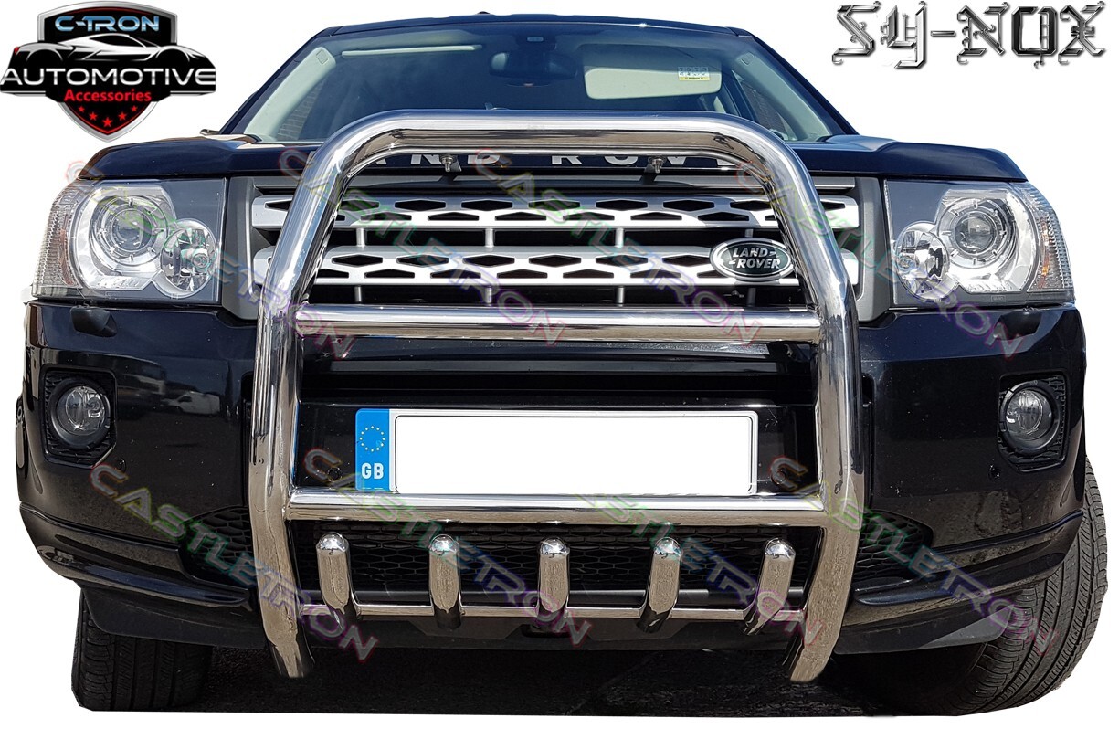 LAND ROVER FREELANDER BULL BAR CHROME BAR FRONT AXLE NUDGE PUSH ABar 20072014 eBay