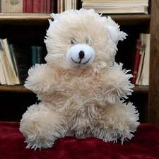 Greenbrier International Fuzzy Tan Bear Plush Toy Stuffed Animal 8" Tall