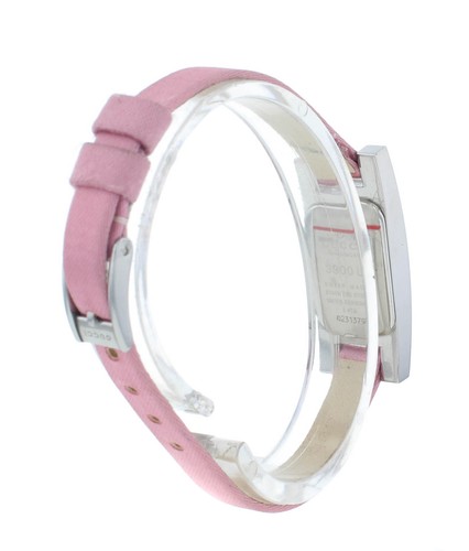 Gebrauchte Gucci 3900L Quarz Edelstahl 12mm rosa Zifferblatt & Armband Damenuhr - Bild 6 von 6