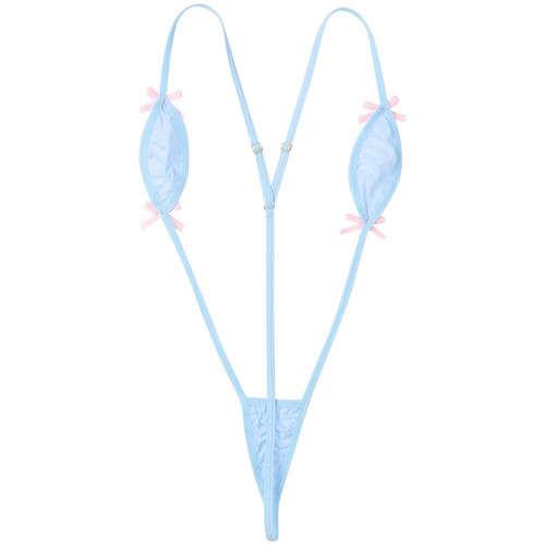 Womens Monokini Cute Bow Bodysuit Quick-drying Swimsuit One Piece Nightwear - Picture 41 of 97