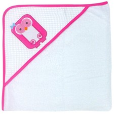 NWT Happy Chic Baby Jonathan Adler Pink Owl Hooded Towel