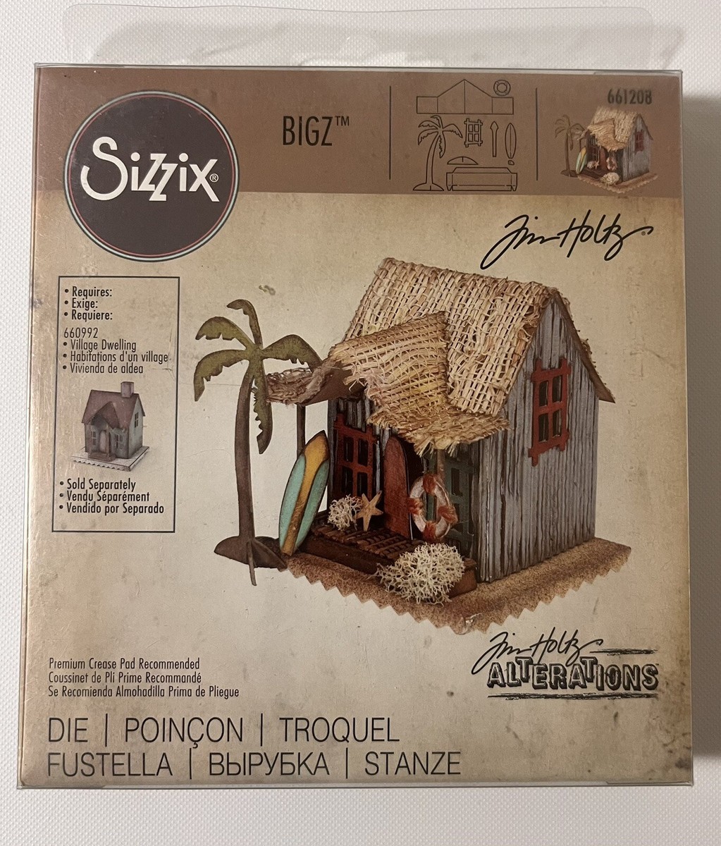 Sizzix Bigz Die “Village Surf Shack” By Tim Holtz #661208 Sizzix Bigz Die “Village Surf Shack” By Tim Holtz #661208