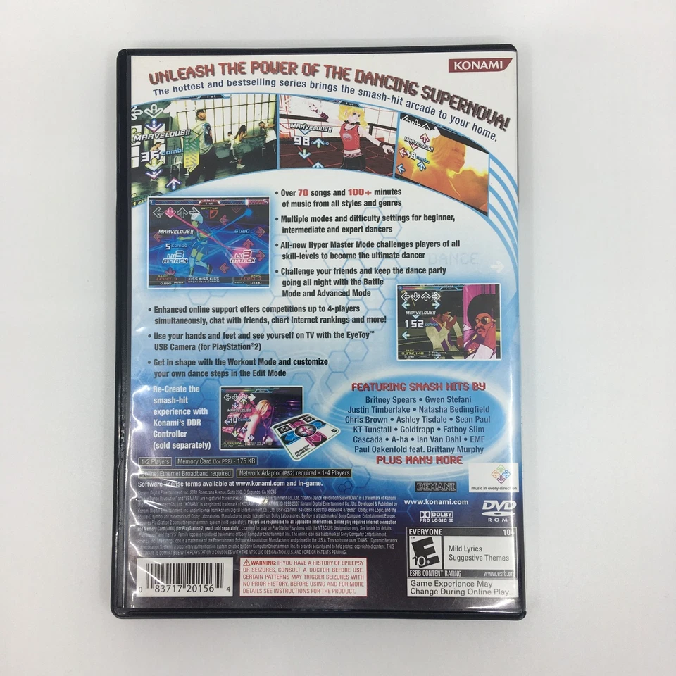 Dance Dance Revolution Supernova2 Playstation 2 PS2 Game Konami Eye Toy Enhanced - Image 2 of 3