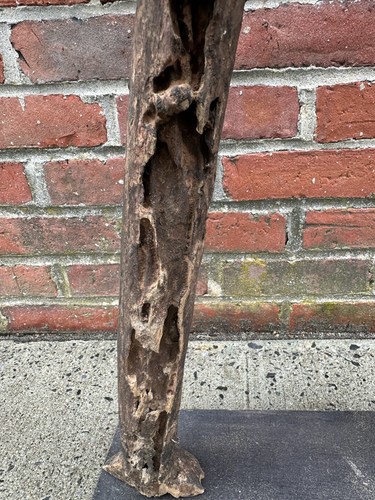 Vintage Tribal Fertility Statue Wood Carving Bird Form 45”H - Picture 9 of 14