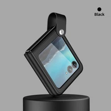 For Motorola Razr 40 Ultra, Luxury Elegant Hand Strip Leather Plain Case Cover