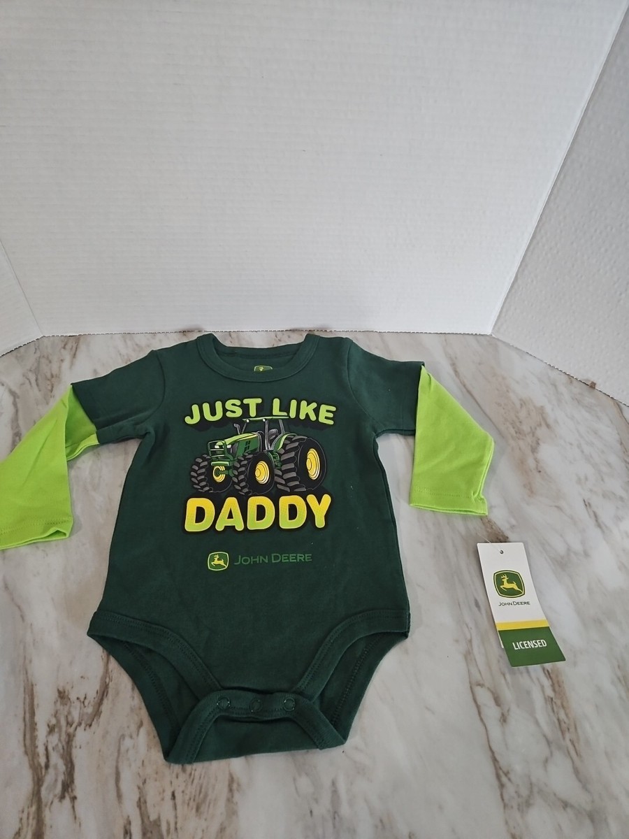 UNISEX INFANT JOHN DEERE JUST LIKE DADDY LONG SLEEVED BODYSUIT
