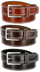 S074 Vera Pelle Italienne véritable cuir Designer ceinture de robe 1-1/8" large