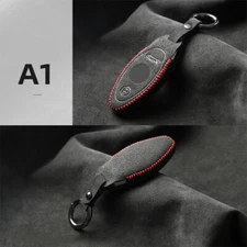 Suede Leather Car Key Fob Shell Case Cover Bag For McLaren 720S 570S 570GT 600LT