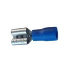 Flat connector sleeve 2.5mm²-6.3 blue 100 pieces partially insulated
