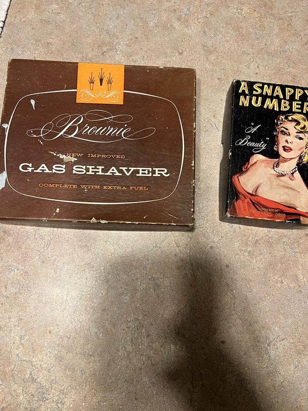 Vintage Gag Gift Lot A Snappy Number Brownie Gas Shaver