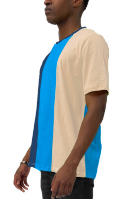 Floerns Men's Color Block Short Sleeve T-Shirt - Casual Crew Neck Tee With Striped Print - View #7