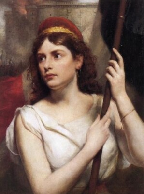 Dream-art Oil painting Seymour-Joseph-Guy-Liberty young beauty girl lady woman
