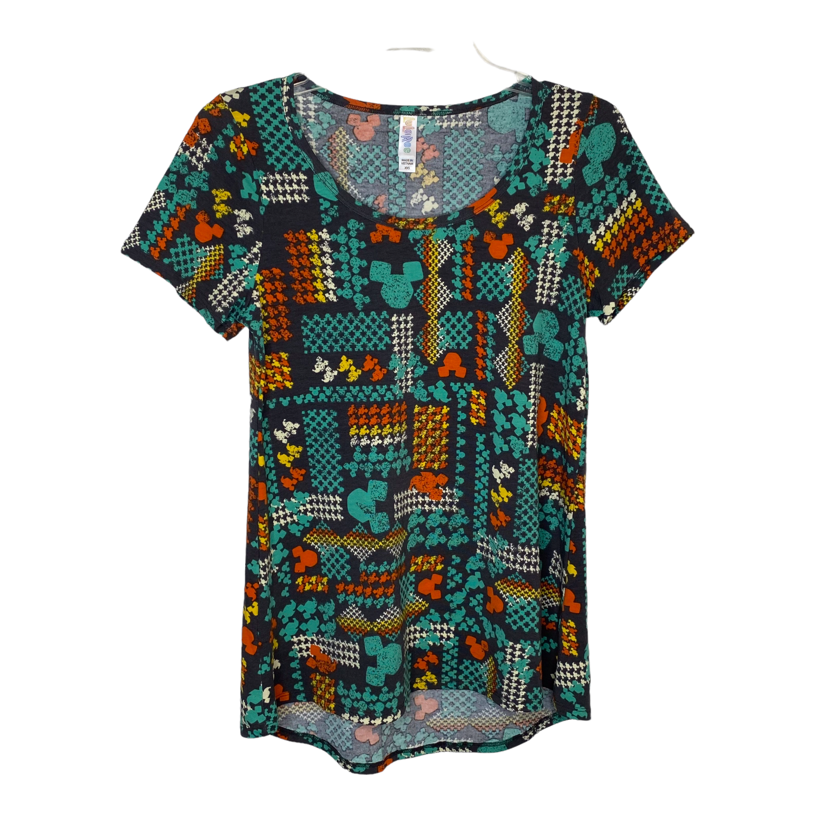 Lularoe Womens Disney Classic T Size 2XS XXS Multicolor Stretch (1347)