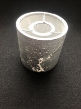 Lampeschirm E14 Kunststoff überzogen mit Silber Papier Tisch-Stehlampe Ø80mm