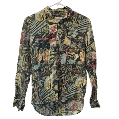 OUR LEGACY / LINEN JUNGLE BUTTON DOWN SHIRT/長袖シャツ/46/リネン/グリーン/総柄 Our Legacy Linen Tropical Jungle Button Down Shirt Men's 46/S | eBay