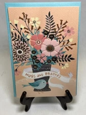 Hugs And Prayers Dayspring Hallmark Greeting Card  (+Envelope 5.5 X8)