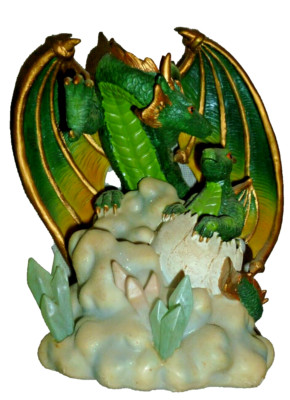 HELLOYOUNG Figurine Statue Resin 8.5x7'' Dragon Egg Baby Ball Spirit Fantasy