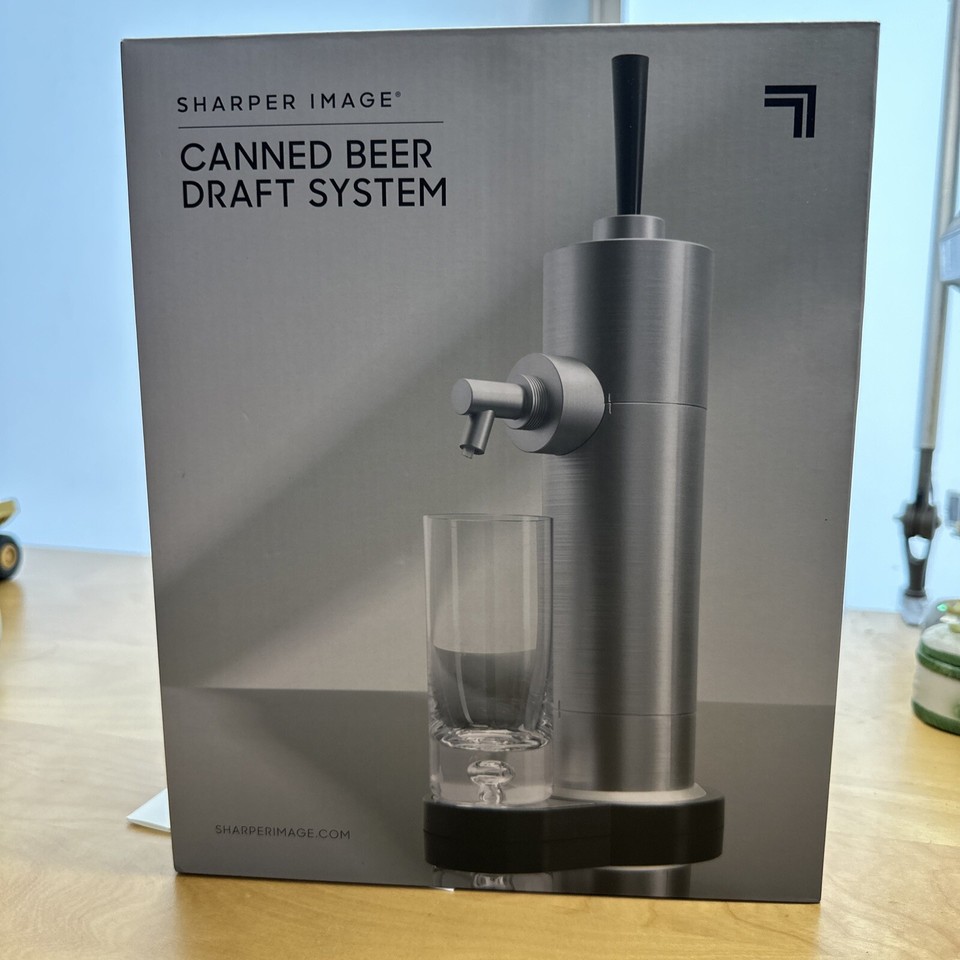 Sharper Image Canned Beer Draft System Can Brew Tap Station NEVER USED