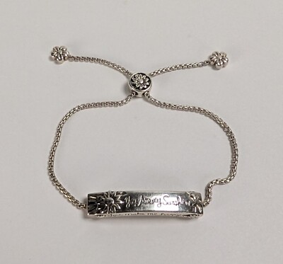 You Are My Sunshine / You Make Me Happy Sterling Silver Bolo Bracelet 14 Gr