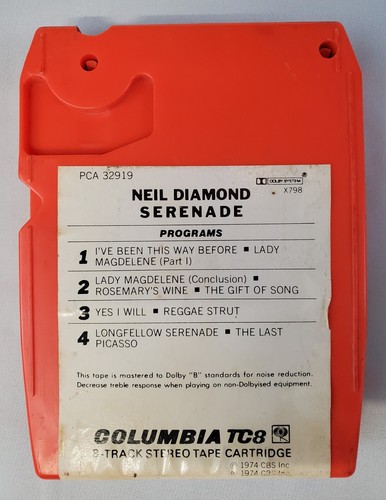 Neil Diamond Serenade 8-Track Cassette Tape Cartridge 1974 Columbia - Picture 2 of 6