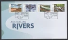 AUSTRALIA 2022 - Australian RIVERS set of 4 V F Used on FDC  - in stock now.