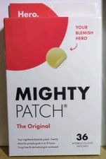 Mighty Patch Hydrocolloid Acne 12mm Absorbing Spot Dot Patches - 36 Count