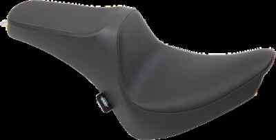 DS Black Vinyl Smooth Predator III 2 Up Seat for Harley Softail Springer 00-05