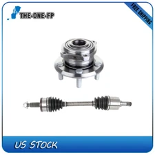 2X Front Left CV Axle Shaft Wheel Bearing Hub Kit For Chrysler 300 2005-2015 AWD