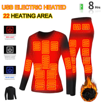 Electric USB Heated Tops Pants Men Women Winter Body Warmer Trousers  Leggings о