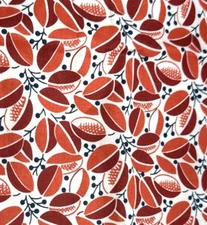 2013 DS Quilts Collection Orange Bean Shape Floral Cotton Fabric BT Half Y #13