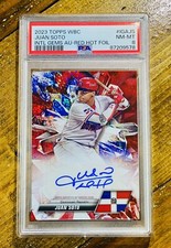 Juan Soto Red Foil Refractor Auto /5 2023 WBC World Classic DR Uniform SSP PSA 8